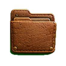 Leather folder icon